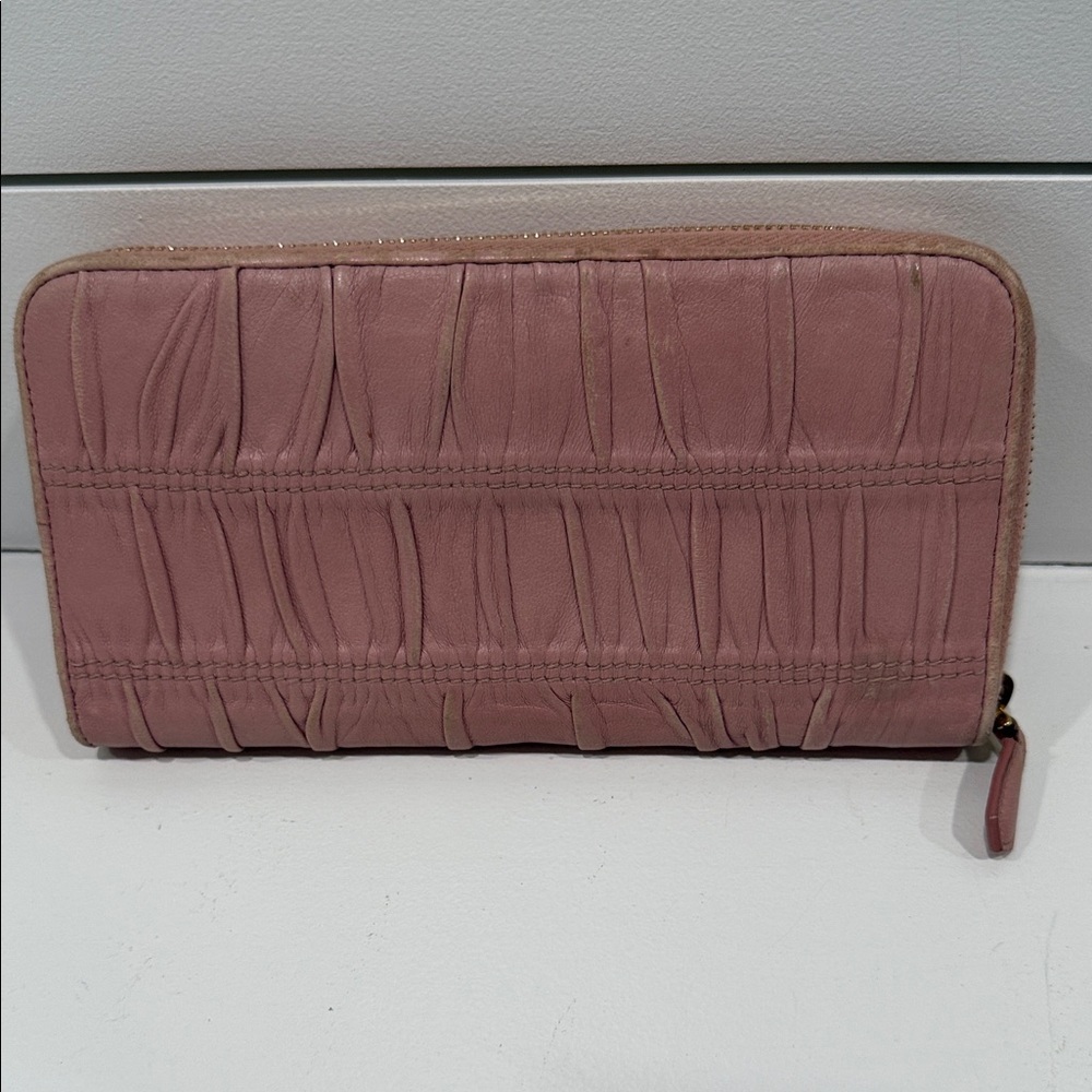 Prada Ruched Pink Wallet - Picture 2 of 5